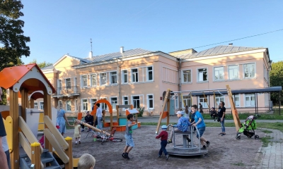 Новые площадки в гатчинских дворах